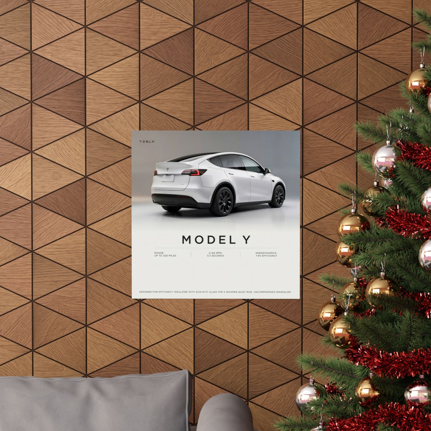 Model Y Matte Poster — Minimal Tesla Wall Art