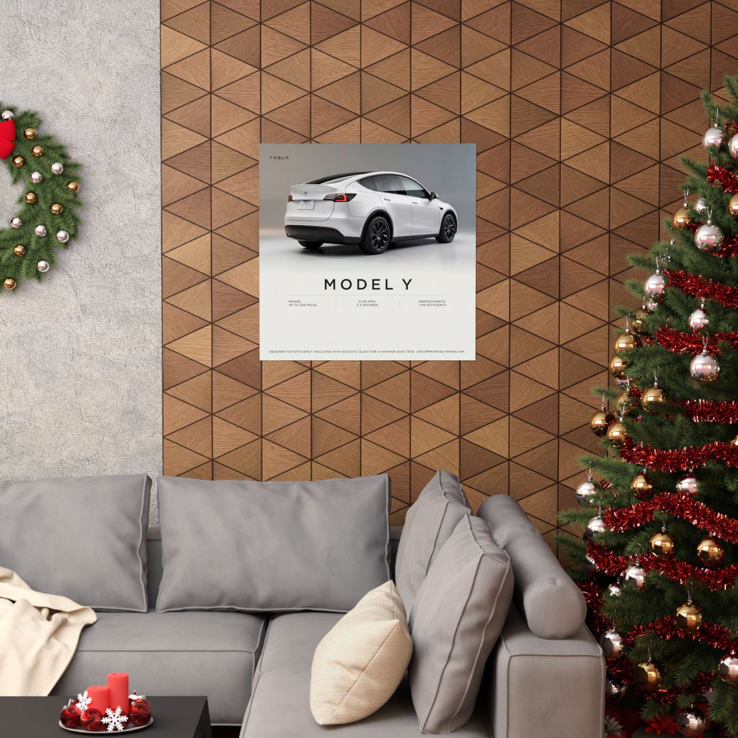 Model Y Matte Poster — Minimal Tesla Wall Art
