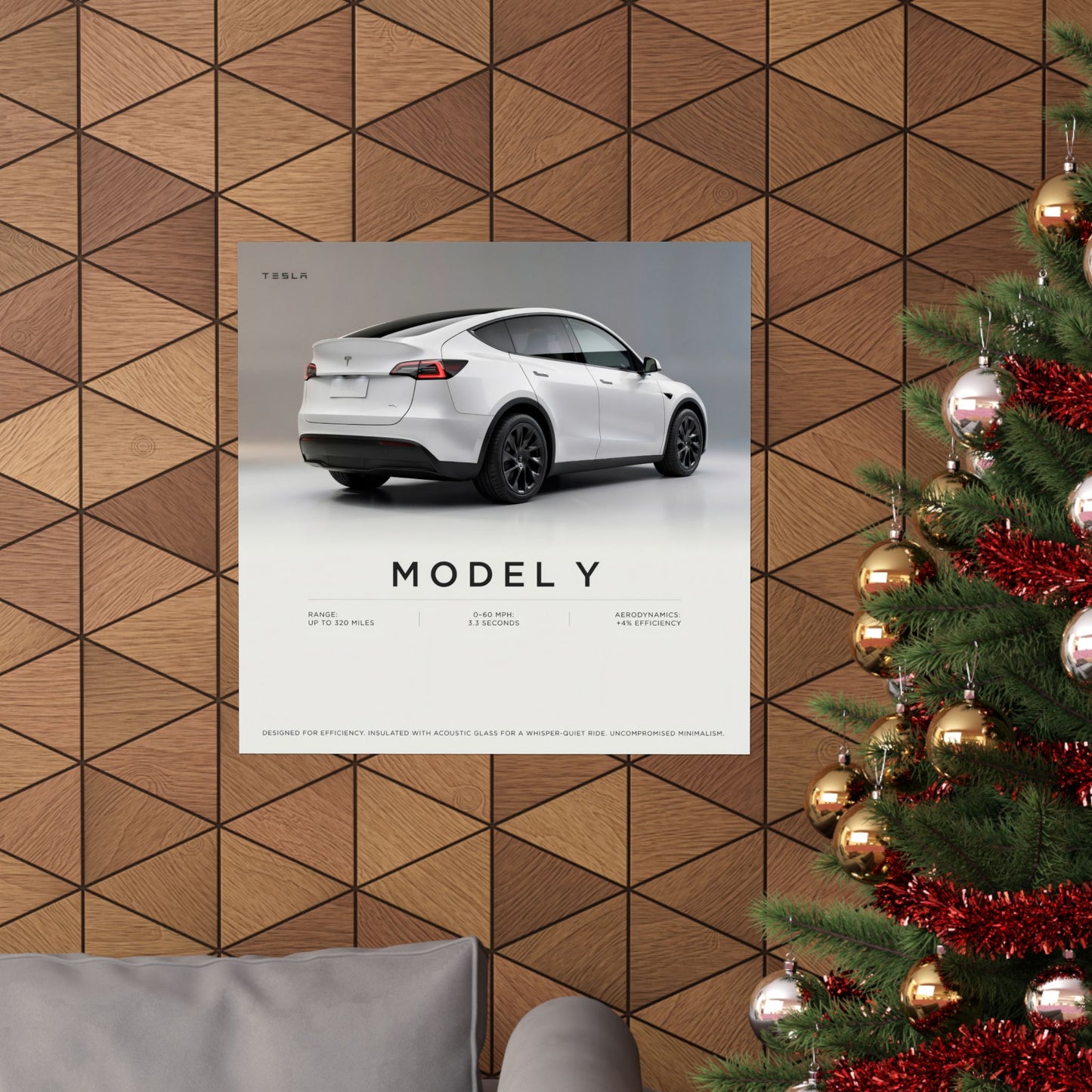 Model Y Matte Poster — Minimal Tesla Wall Art