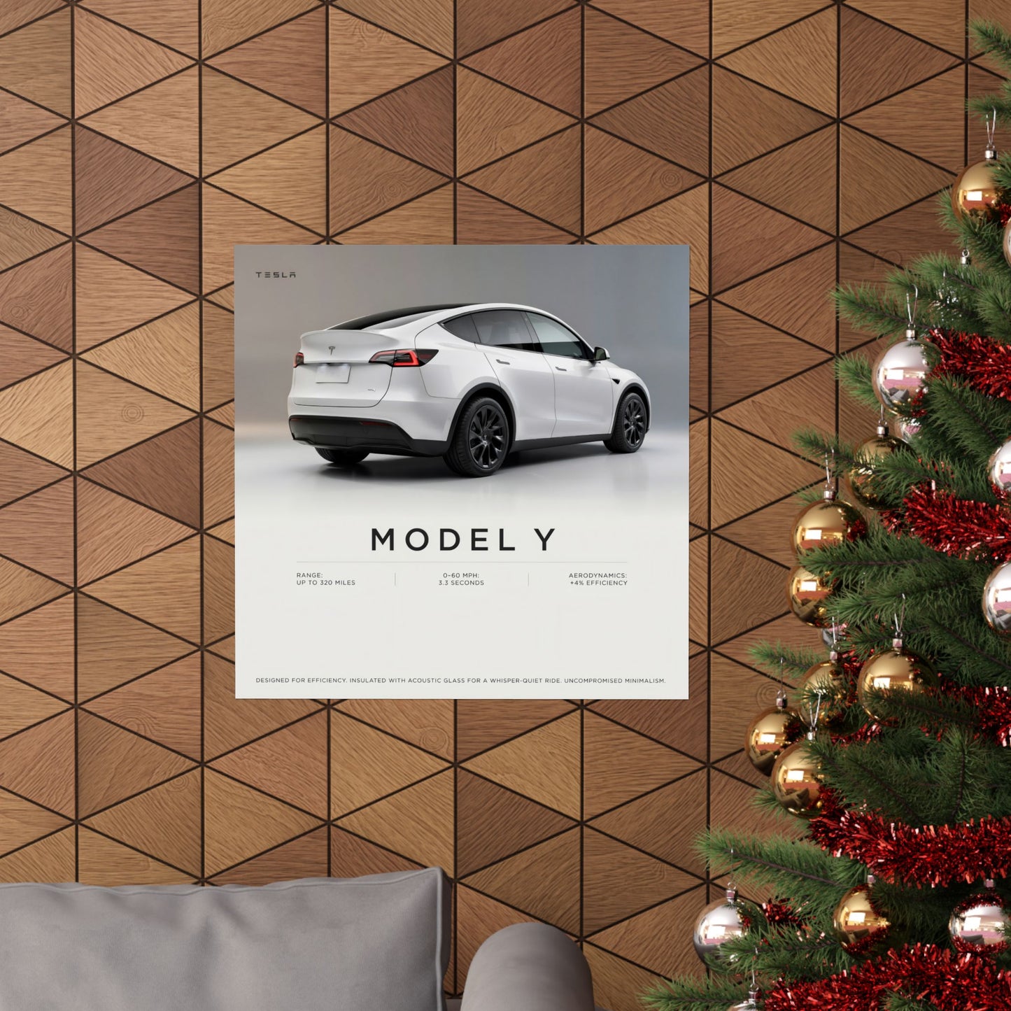 Model Y Matte Poster — Minimal Tesla Wall Art