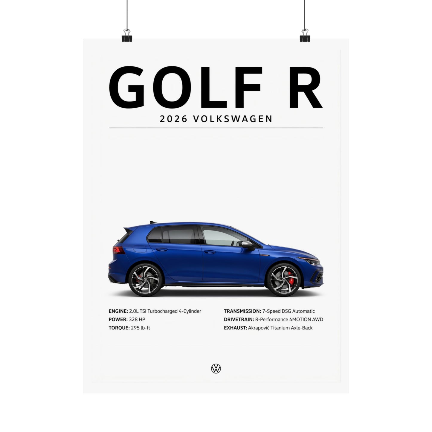 Golf R 2026 Volkswagen Poster