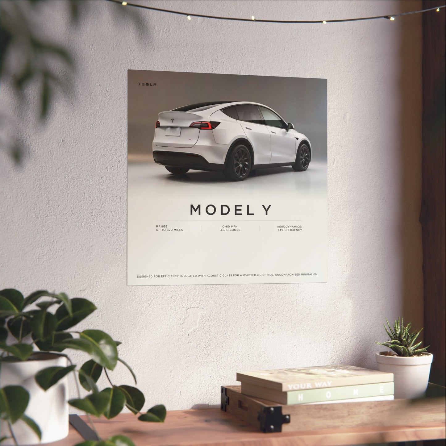 Model Y Matte Poster — Minimal Tesla Wall Art